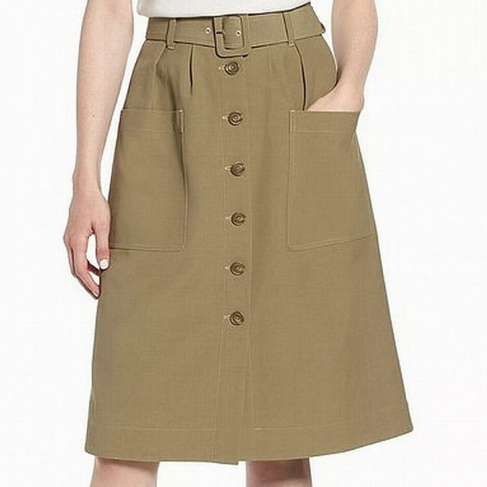 New Nordstrom Signature Skirt 00 Olive Green